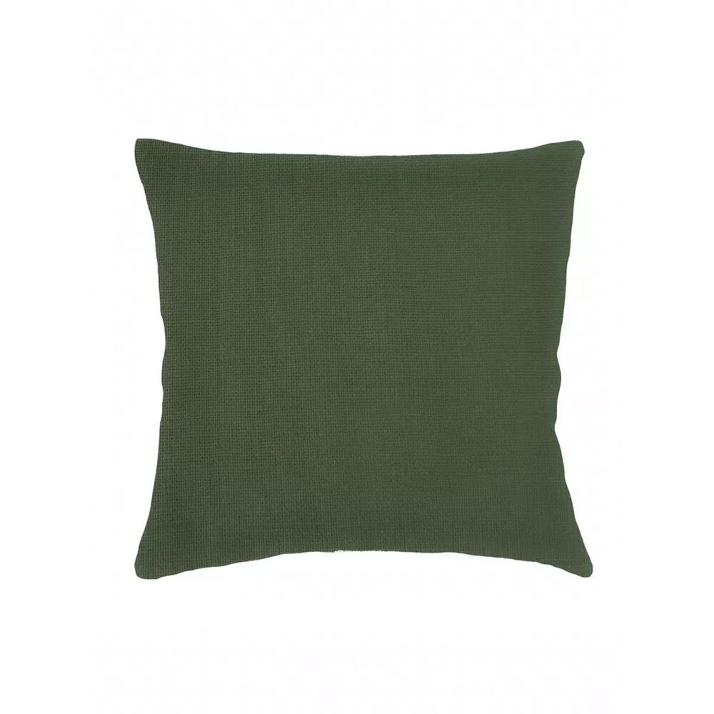 Phantoscope Pack 2 Farmhouse Decorative Throw Pillow Covers Dark Green 18"x18"